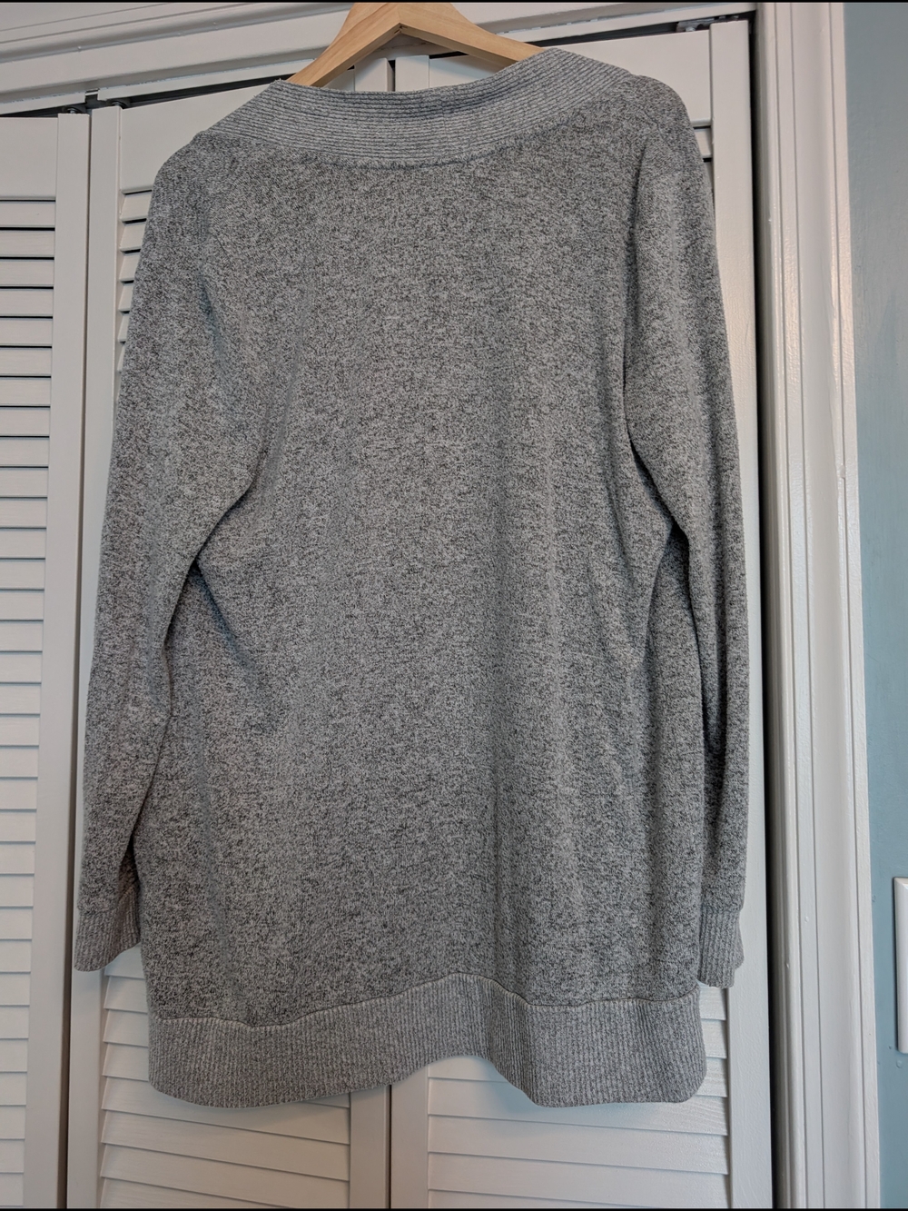 Market & Spruce Light Gray Open-Front Cardigan - Picture 2 of 3